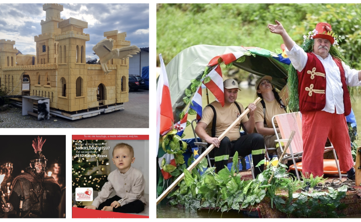 Pływadło pełne serca i historii. Charytatywny spływ oraz widowiskowe show na dziedzińcu zamku - Serwis informacyjny z Raciborza - naszraciborz.pl