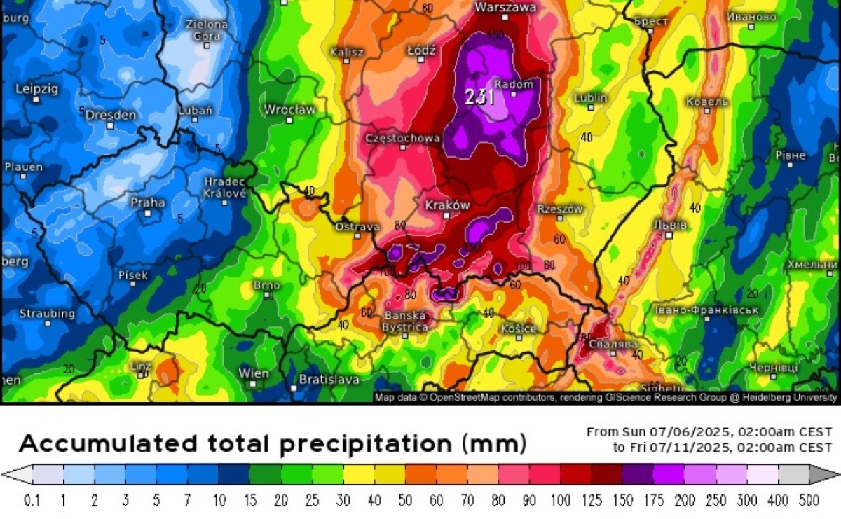 Odpowiedzialny za powodzie niż genueński wejdzie do Polski. Jest pierwsze ostrzeżenie METEO dla powiatu raciborskiego - Serwis informacyjny z Raciborza - naszraciborz.pl