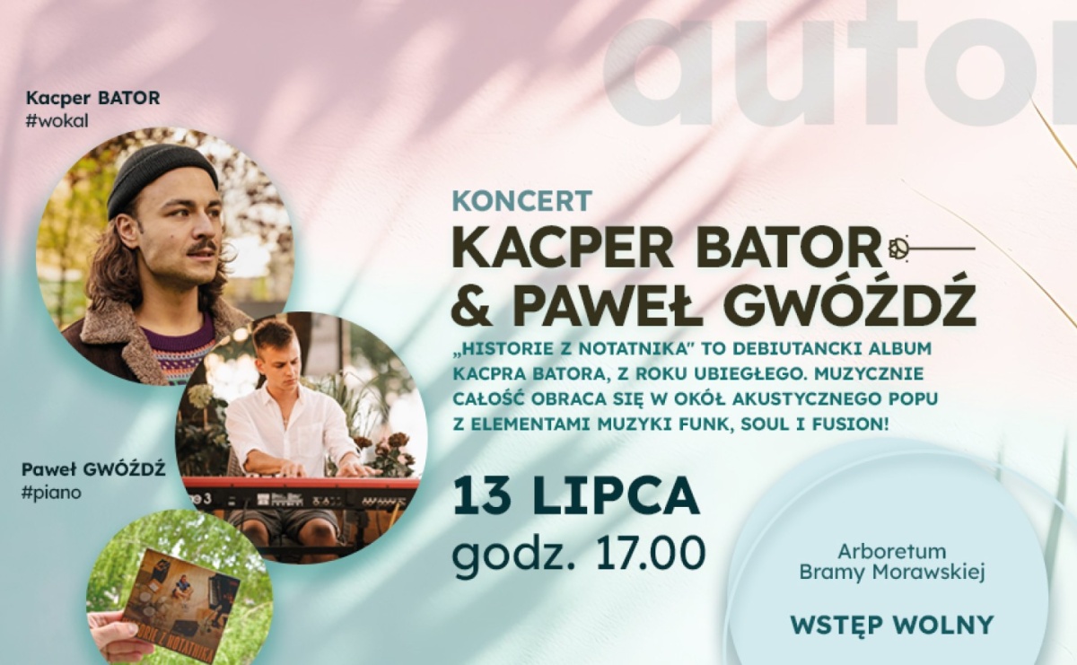 Koncert Historie z notatnika w Arboretum Bramy Morawskiej [ZAPOWIEDŹ] - Serwis informacyjny z Raciborza - naszraciborz.pl