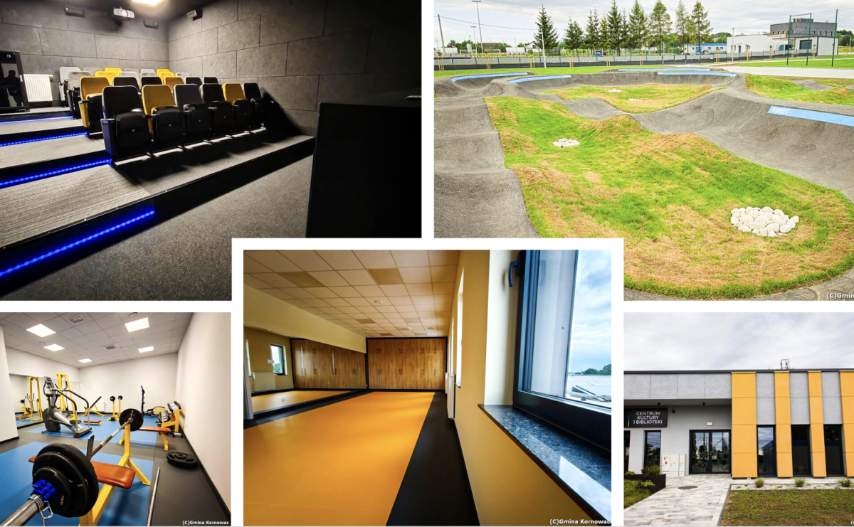 Kino, pumptrack i siłownia – nowoczesne centrum kultury otwarte w Kornowacu - Serwis informacyjny z Raciborza - naszraciborz.pl