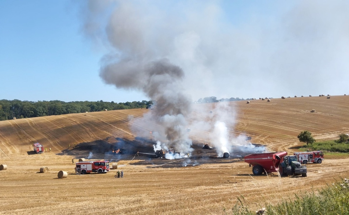 Pożary maszyn rolniczych i interwencje straży w powiecie raciborskim - Serwis informacyjny z Raciborza - naszraciborz.pl