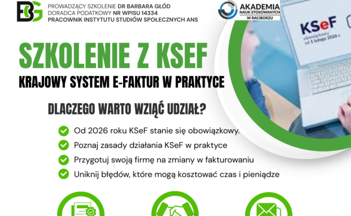 Szkolenie w Raciborzu: KSeF – rewolucja w fakturowaniu [ZAPISY] - Serwis informacyjny z Raciborza - naszraciborz.pl