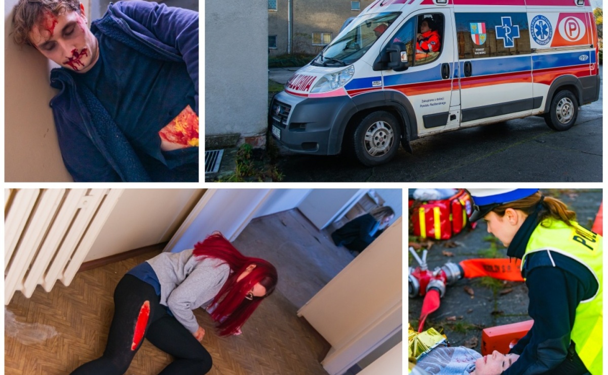 Służby w akcji przy Cegielnianej. Powiatowe manewry w Raciborzu [FOTO i WIDEO] - Serwis informacyjny z Raciborza - naszraciborz.pl