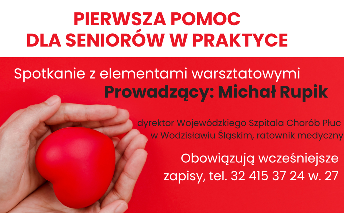 Pierwsza pomoc dla seniorów - Biblioteka zaprasza na spotkanie z elementami warsztatowymi - Serwis informacyjny z Raciborza - naszraciborz.pl