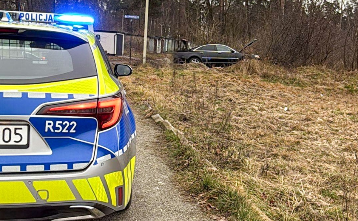 Nieodpowiedzialny kierowca w Kuźni Raciborskiej – stracił panowanie nad Audi - Serwis informacyjny z Raciborza - naszraciborz.pl