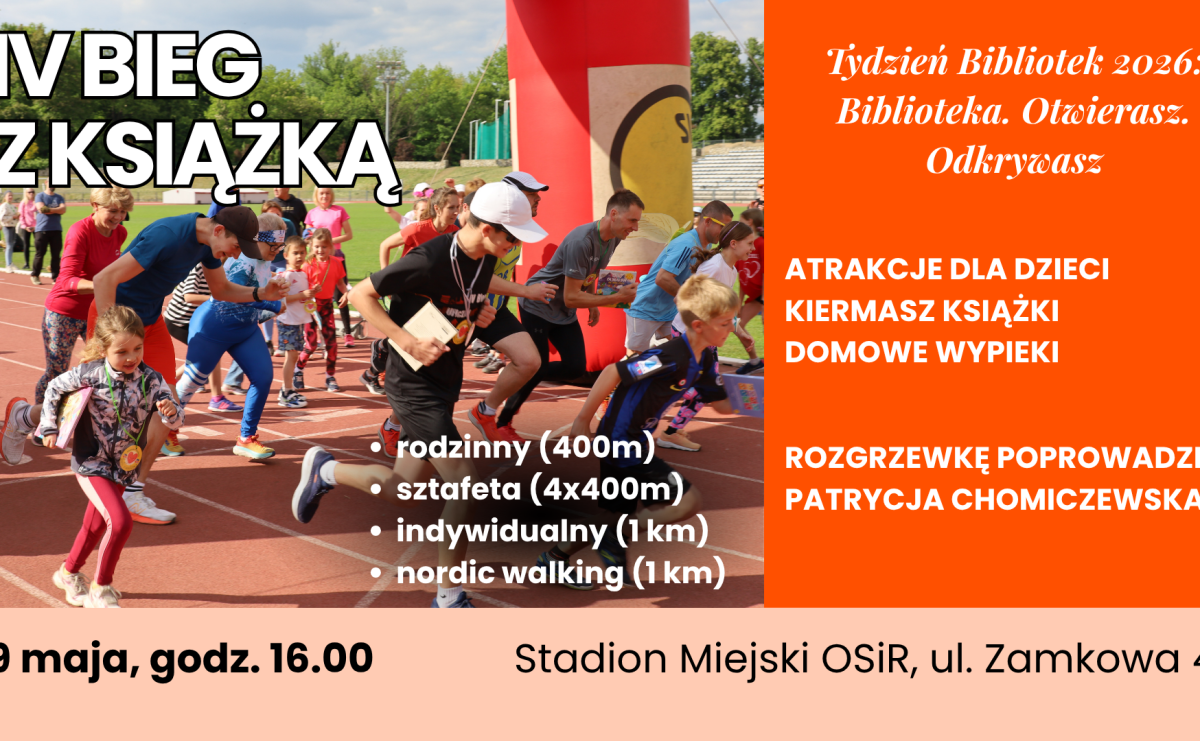 IV Bieg z Książką – zapisz się już dziś! - Serwis informacyjny z Raciborza - naszraciborz.pl