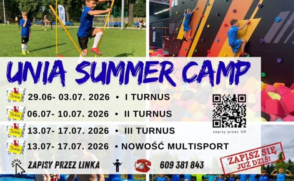 UNIA SUMMER CAMP 2026 - zapisy - Serwis informacyjny z Raciborza - naszraciborz.pl