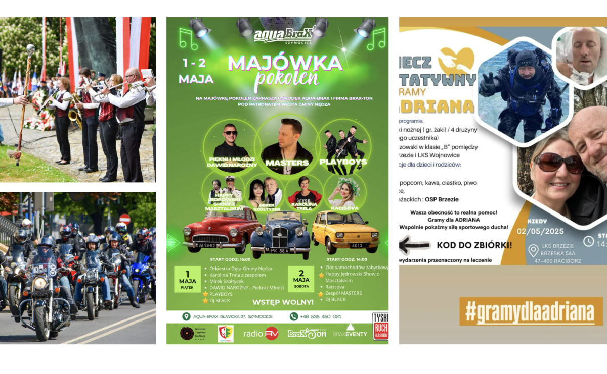 Majówka w powiecie raciborskim. Gwiazdy w Nędzy, atrakcje w grodzie i na zamku, w Brzeziu zagrają dla Adriana [KALENDARIUM] - Serwis informacyjny z Raciborza - naszraciborz.pl