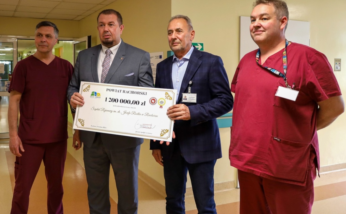 Powiat Raciborski przekazał 1,2 mln zł dla szpitala. Wsparcie w trudnym czasie dla ochrony zdrowia - Serwis informacyjny z Raciborza - naszraciborz.pl