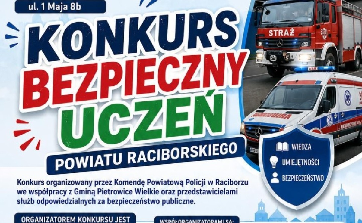 Rusza konkurs Bezpieczny Uczeń Powiatu Raciborskiego - Serwis informacyjny z Raciborza - naszraciborz.pl