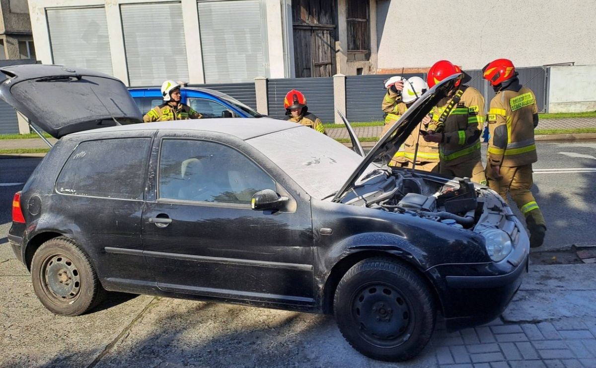 Pożar na DK 45 w Bieńkowicach. Policjanci ruszyli do akcji - Serwis informacyjny z Raciborza - naszraciborz.pl