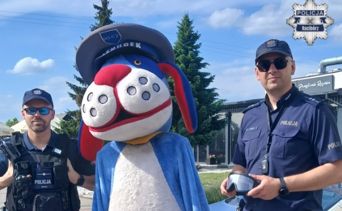 Policjanci na Dniu Dziecka w Roszkowie. Nauka bezpieczeństwa i spotkanie ze Sznupkiem - Serwis informacyjny z Raciborza - naszraciborz.pl