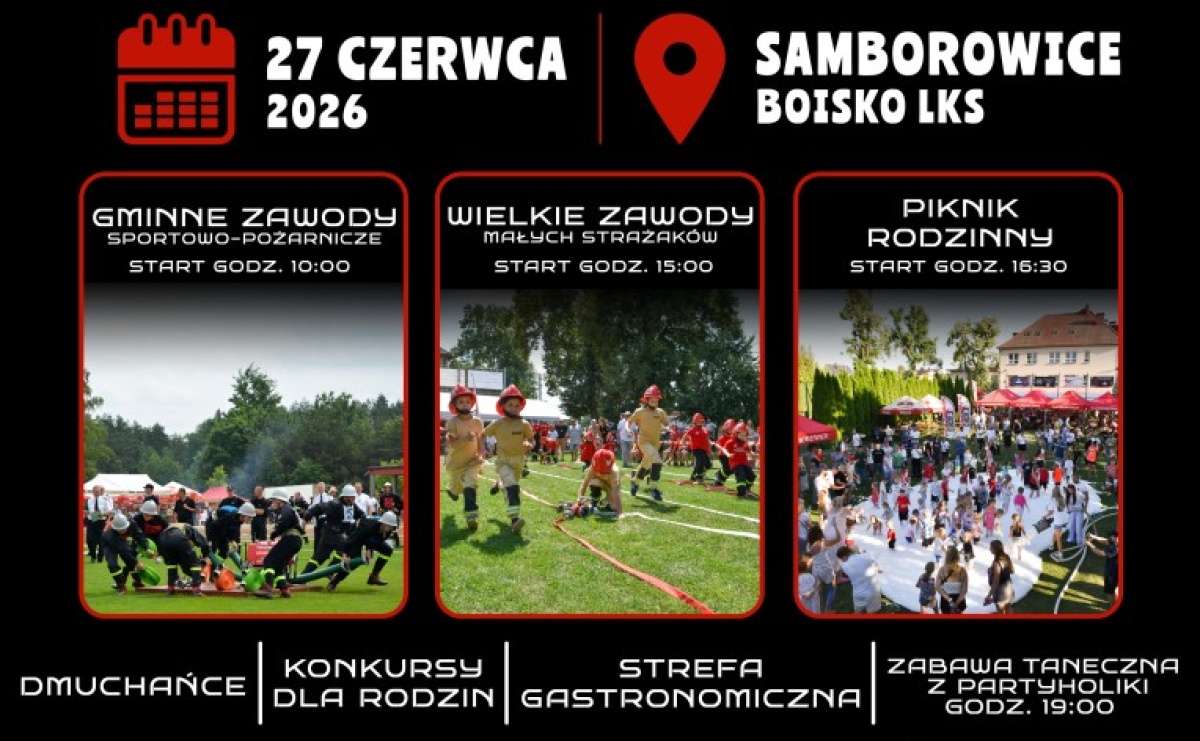 Gminne zawody strażackie i rodzinny piknik w Samborowicach – dzień pełen atrakcji i sportowej rywalizacji - Serwis informacyjny z Raciborza - naszraciborz.pl