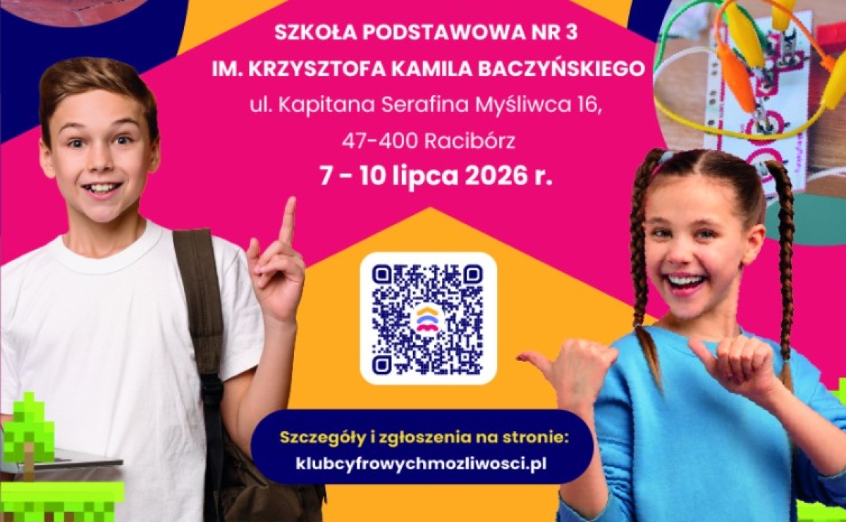 Bezpłatne półkolonie z Klubem Cyfrowych Możliwości w Raciborzu - Serwis informacyjny z Raciborza - naszraciborz.pl