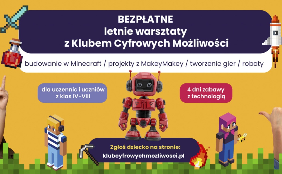 Wakacje 2026 z Klubem Cyfrowych Możliwości w Raciborzu! - Serwis informacyjny z Raciborza - naszraciborz.pl