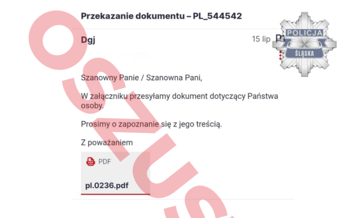 Policja ostrzega przed fałszywymi e-mailami. Oszuści podszywają się pod funkcjonariuszy - Serwis informacyjny z Raciborza - naszraciborz.pl