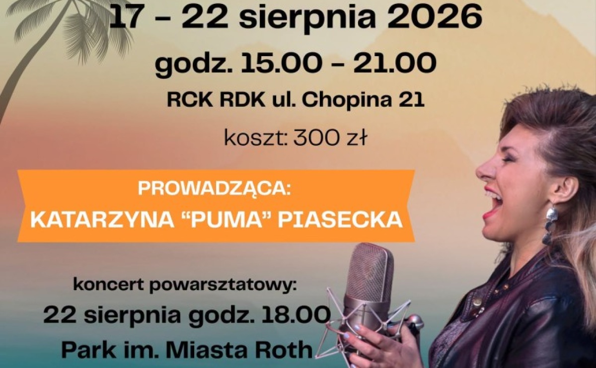 SUNNY VOICE – Katarzyna Puma Piasecka zaprasza na warsztaty wokalne w RCK - Serwis informacyjny z Raciborza - naszraciborz.pl