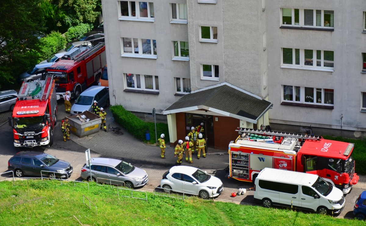 Pięć zastępów w akcji. Interwencja straży także przy ul. Katowickiej - Serwis informacyjny z Raciborza - naszraciborz.pl