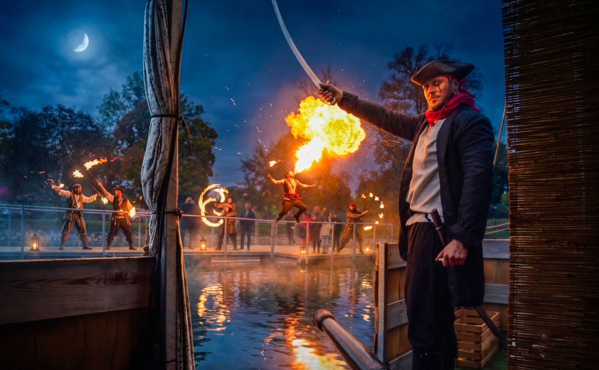 Pirackie fire-show na wodzie. Jedyne takie przedstawienie w powiecie [ZAPOWIEDŹ] - Serwis informacyjny z Raciborza - naszraciborz.pl