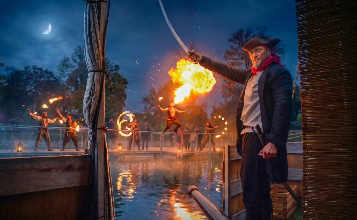Pirackie fire-show na wodzie. Jedyne takie przedstawienie w powiecie [ZAPOWIEDŹ] - Serwis informacyjny z Raciborza - naszraciborz.pl