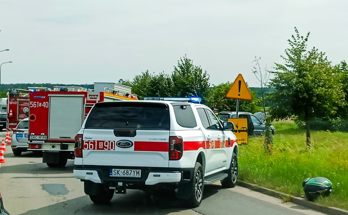 Wypadek motocyklisty i dwa nietypowe zgłoszenia. Strażacy interweniowali w Raciborzu - Serwis informacyjny z Raciborza - naszraciborz.pl