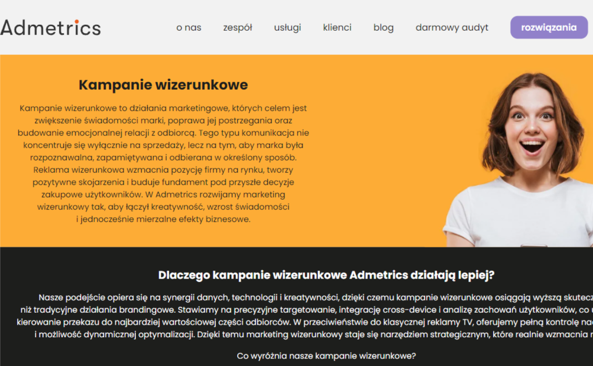 Kampanie wizerunkowe - Admetrics
