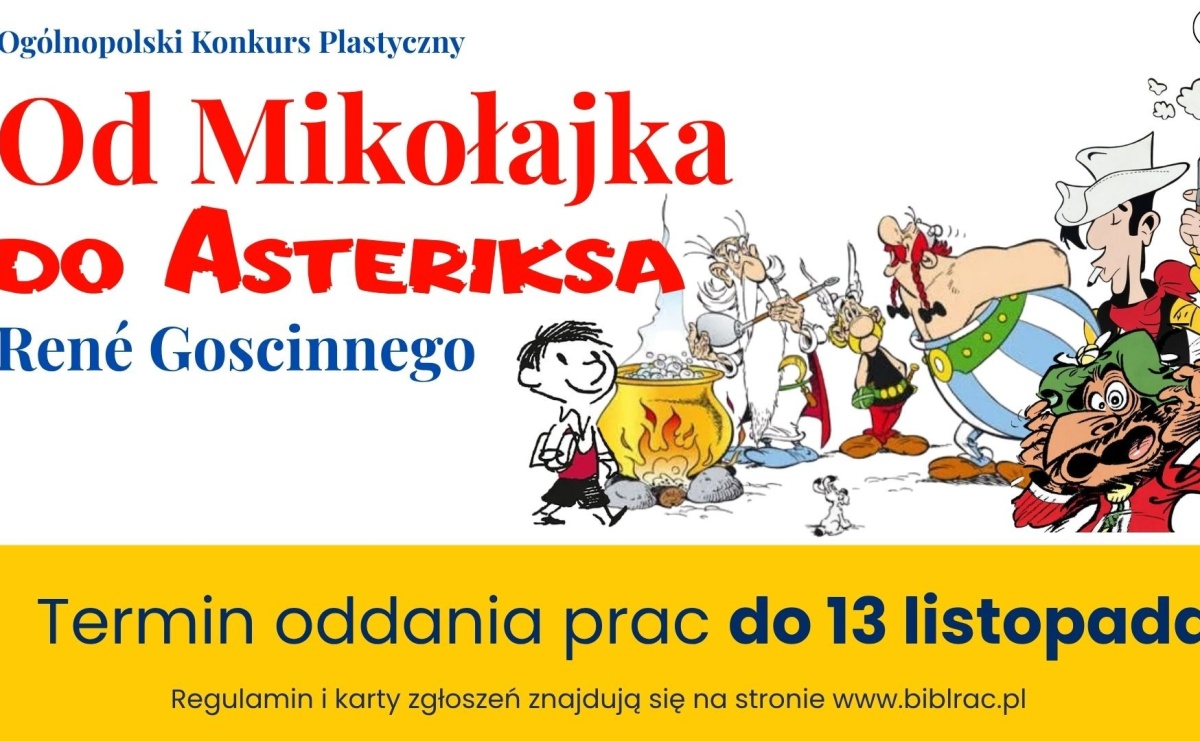 100 lat René Goscinnego. Biblioteka organizuje ogólnopolski konkurs plastyczny - Serwis informacyjny z Raciborza - naszraciborz.pl