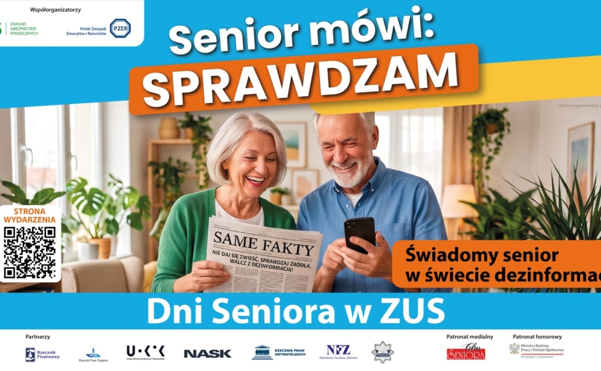 Senior mówi: SPRAWDZAM! Zapraszamy na Dni Seniora w ZUS - Serwis informacyjny z Raciborza - naszraciborz.pl